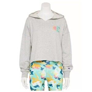 NWT Women's Champion Campus French Terry Hoodie, Oxford Gray, Medium